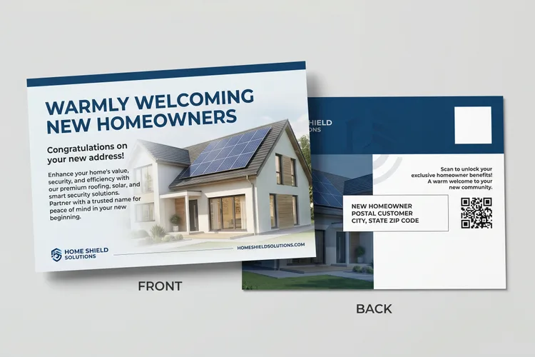 Professional postcard template